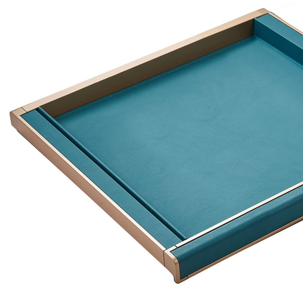Higold B Series Teal PU Leather Pull Out Wardrobe Storage Drawer with Multifunctional Compartments for Australian Closets