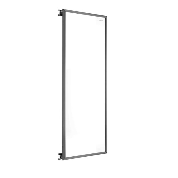 Full-length side-mounted pull-out mirror for wardrobe cabinets in a modern grey finish, ideal for space-saving bedroom storage in Australia.