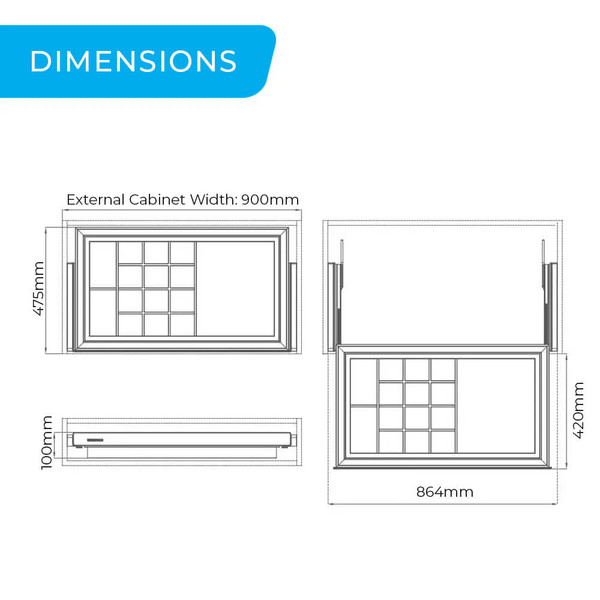 Higold A Series Pull Out Wardrobe Drawer Storage with Dimensions for 900mm Cabinet in Australia
