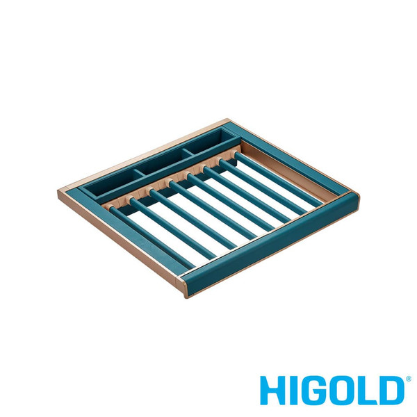 Higold B Series Tiffany Teal Pull Out Trouser Rack and Belt Storage for 600mm Wardrobe Cabinet Australia