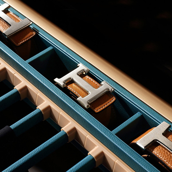 Higold B Series pull out trouser and belt rack for wardrobe storage in Australia showing a close up of the accessory storage compartment.