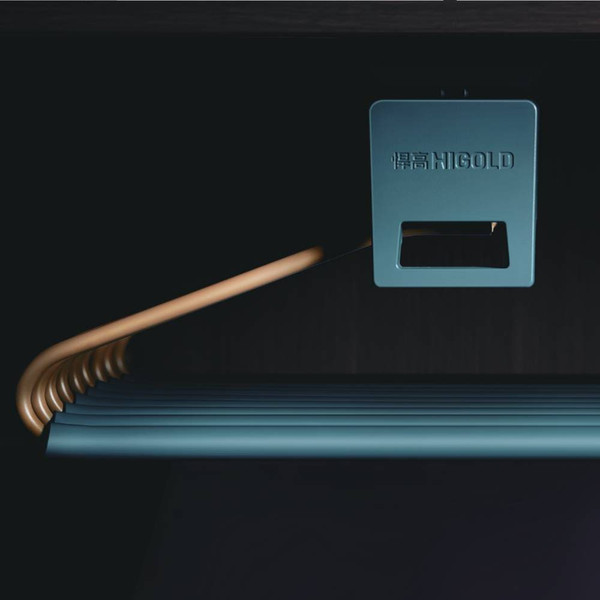 Higold B Series Tiffany Teal and Copper Pull Out Trouser and Belt Rack for 900mm Wardrobe Cabinets, Australia.