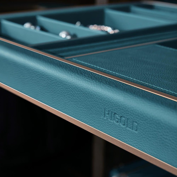 Higold premium leather pull-out wardrobe jewelry box and drawer organiser for luxury closet storage in Australia