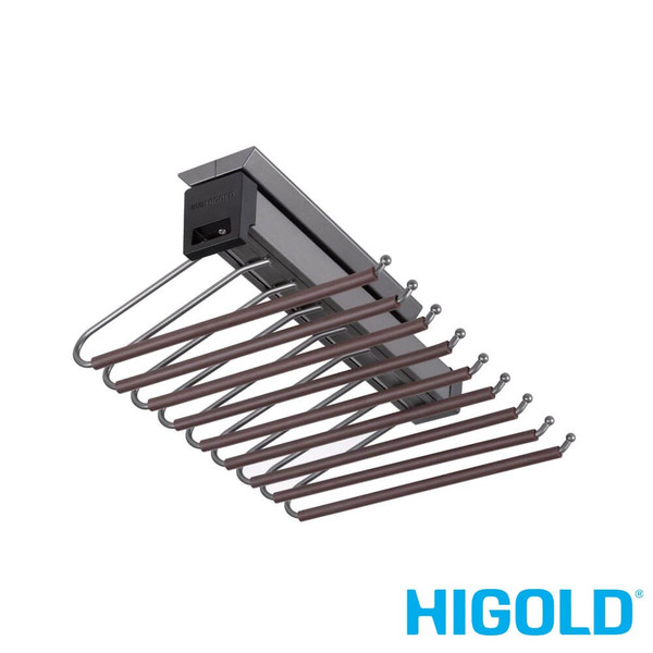 Higold A Series Grey Top Mounted Trouser Holder for 400mm Wardrobe Cabinet Australia