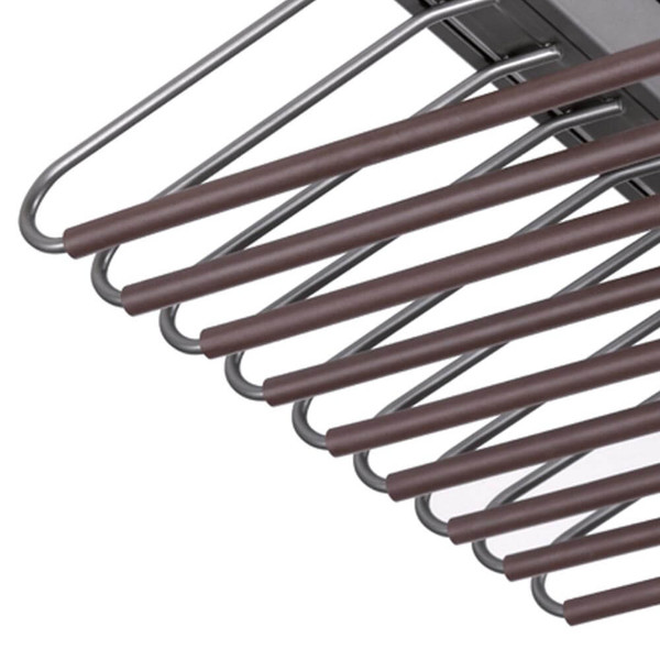 Higold A Series top mounted pull out trouser rack in premium grey finish for Australian wardrobe storage.