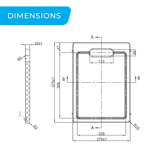 Higold Sapele Wood 375mm Chopping Board Dimensions Diagram Kitchen Sink Accessory Australia