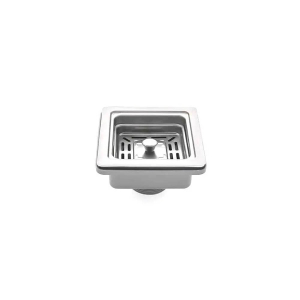 High quality brushed stainless steel kitchen sink basket strainer waste drain and plug assembly for Australian modern kitchen renovations.
