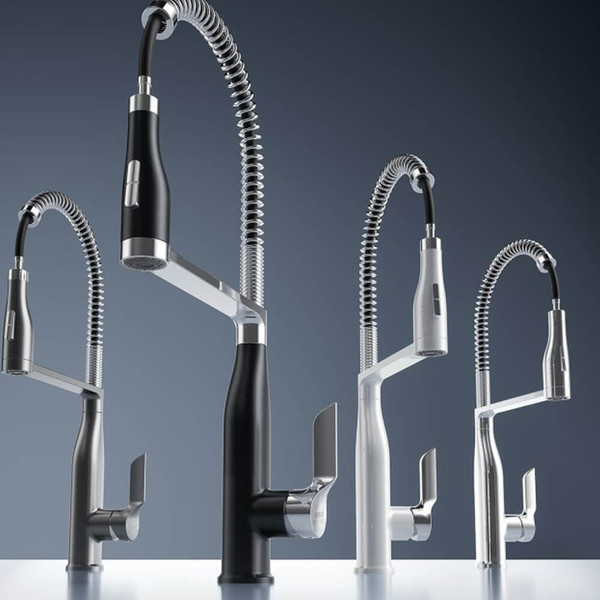 Modern Chrome Swan Neck Spring Pull Out Kitchen Mixer Tap for Australian Homes