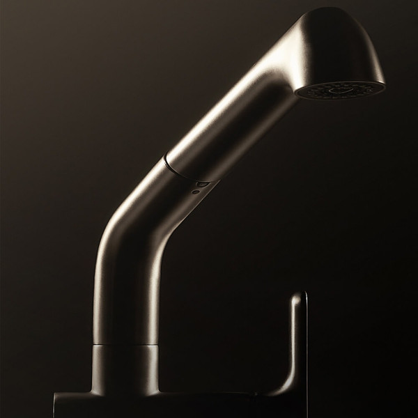 Modern PVD Grey Kitchen Mixer Tap with Pull-Out Spray for Contemporary Kitchens in Australia