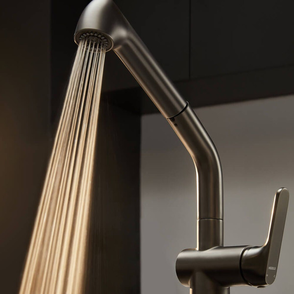 Modern Gunmetal Grey Kitchen Mixer Tap with Pull-Out Spray for Australian Kitchen Renovations