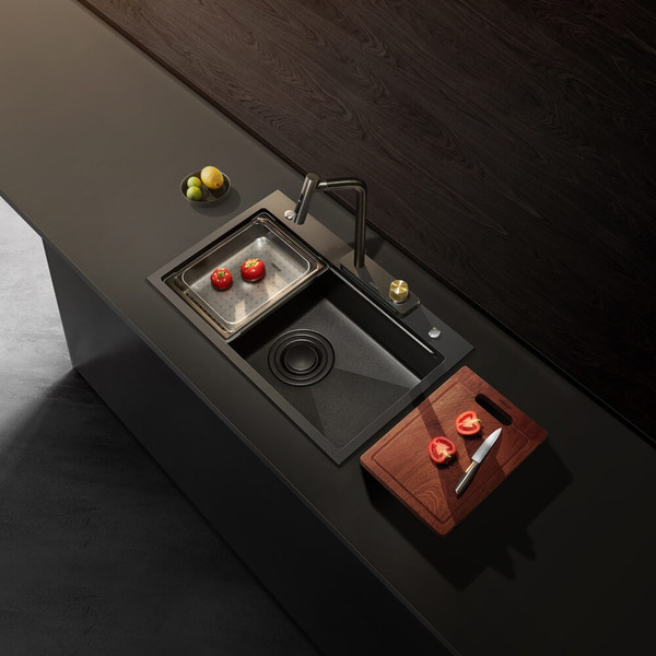 Piniz-770Mm-Single-Bowl-Workstation-Sink-Accessory-Slide-Lip