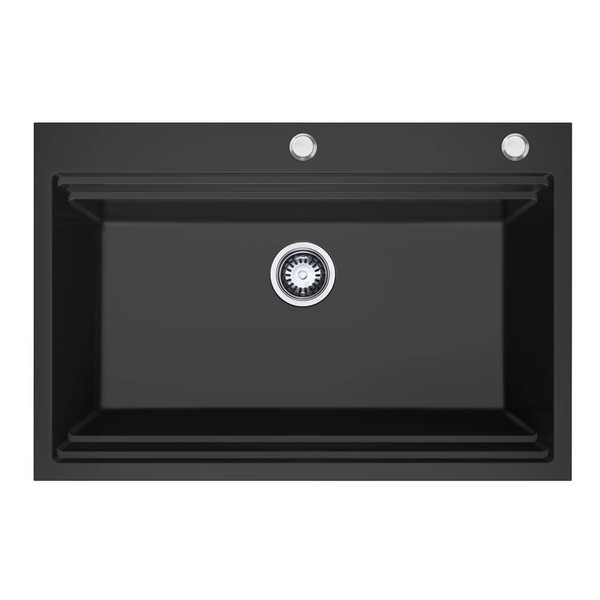 Black-Granite-Composite-Multi-Step-Single-Bowl-Workstation-Kitchen-Sink