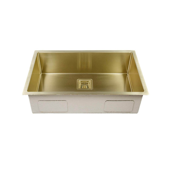 Higold 800mm Gold Finish Stainless Steel Kitchen Sink, Large Capacity Double Bowl Sink Australia