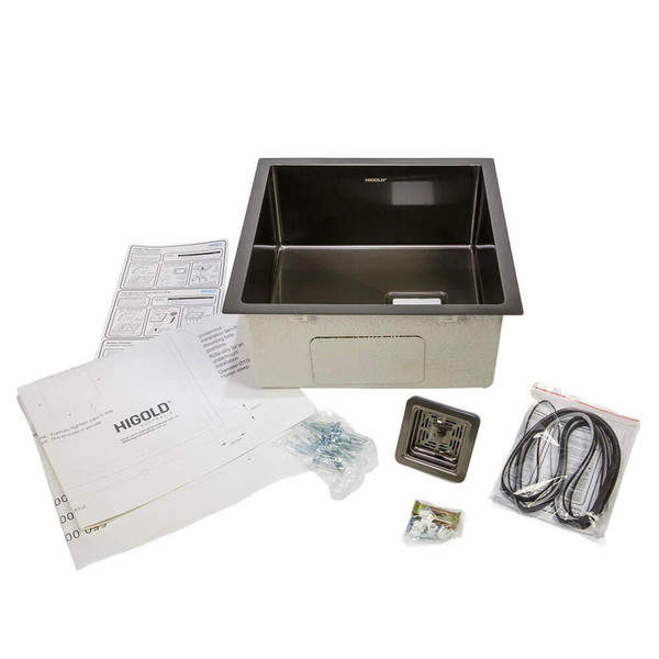 Higold 800mm Stainless Steel Single Bowl Kitchen Sink with Square Design and Premium Accessories, Modern Kitchen Sink Australia