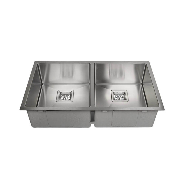 Spacious Double Bowl Stainless Steel Kitchen Sink, Modern Undermount Design for Australian Homes