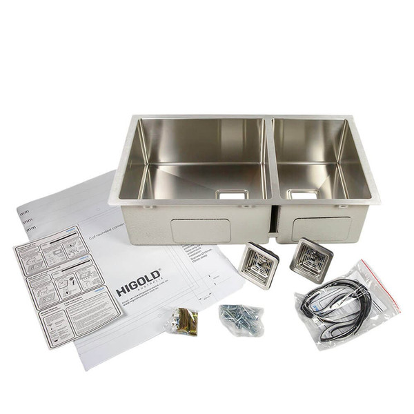 Higold Vante 1 and 1/2 Stainless Steel Kitchen Sink with Complete Inclusions, Modern Brushed 304 Stainless Steel Sink Australia