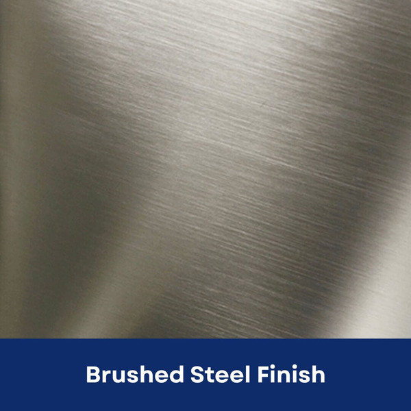 Close up of the high-quality brushed 304 stainless steel finish on a HIGOLD handmade kitchen sink available at Renovator Store Australia.