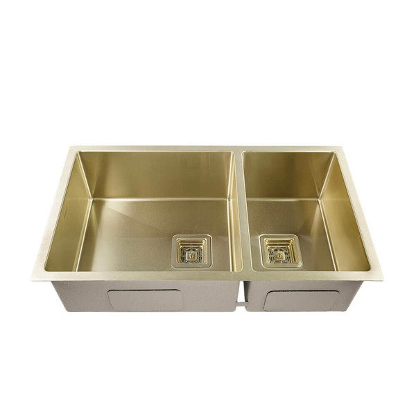 Higold Premium gold stainless steel double bowl workstation kitchen sink for multitasking in Australia.