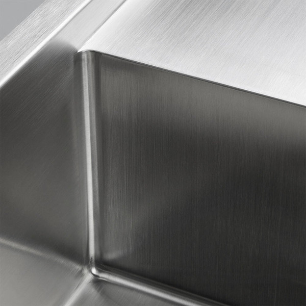 Brushed stainless steel industrial drainer board kitchen sink for modern Australian homes.