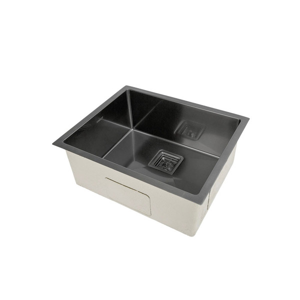 Higold Modern Rectangle Gunmetal Grey Stainless Steel Kitchen Sink, Durable Single Bowl Sink Australia