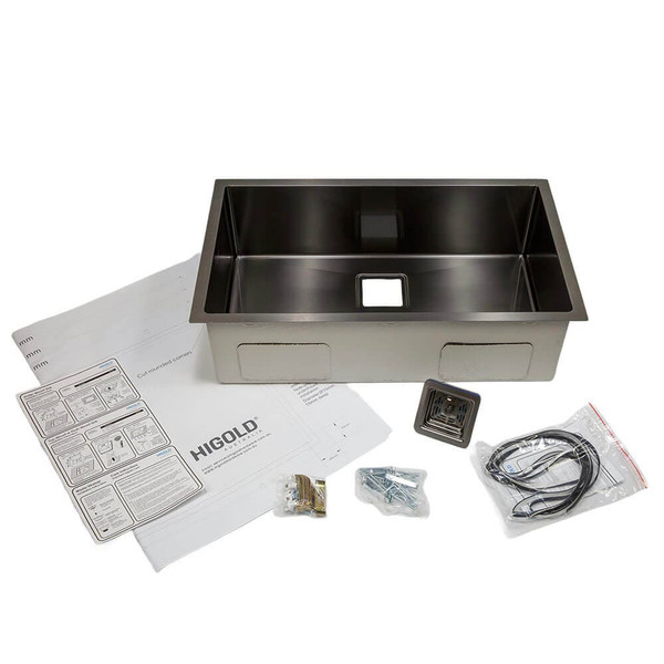 Topmount Gunmetal Gray Single Bowl Workstation Kitchen Sink with Faucet and Accessories for Australian Homes