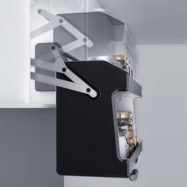 Higold Shearer Nebula Pull Down Wall Cabinet Lift System with Two-Way Buffer Damping Design in Matte Grey for Modern Australian Kitchens