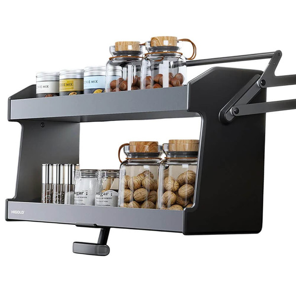 Higold Nebula Pull Down Kitchen Cabinet Storage Unit for 600mm Overhead Cupboards, available at Renovator Store Australia.
