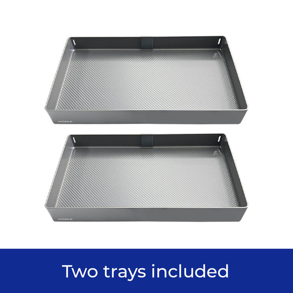 Modern 2-Tier Underbench Pull-Out Kitchen Storage Organizer with Grey Baskets and Soft Close Rails, Ideal for Renovators in Australia.