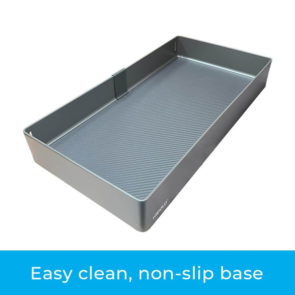 Higold Shearer Pro Pull Out Kitchen Cupboard Organiser with Rounded Grey Baskets and Soft Close for Under Bench Storage in Melbourne, Australia.