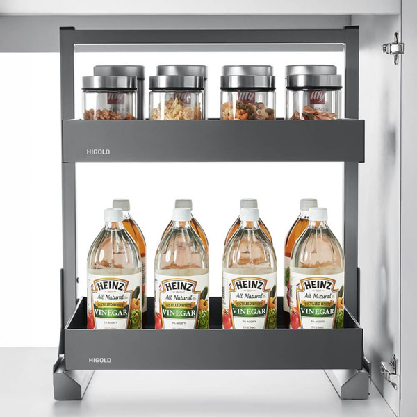 Open Out Tandem Mini Pantry with Adjustable Baskets for Modern Kitchen Storage in Australia