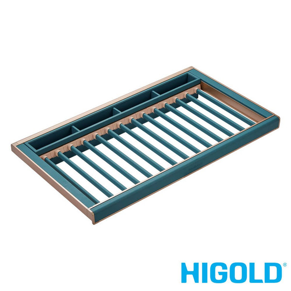 Higold B Series Tiffany Teal Pull Out Trouser Rack and Belt Organiser for 900mm Wardrobe Cabinets Australia