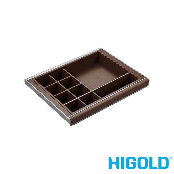 Higold B Series Natural Finish Pull Out Underwear Storage Box with Multi-Section Compartments for 600mm Wardrobe Cabinets Australia