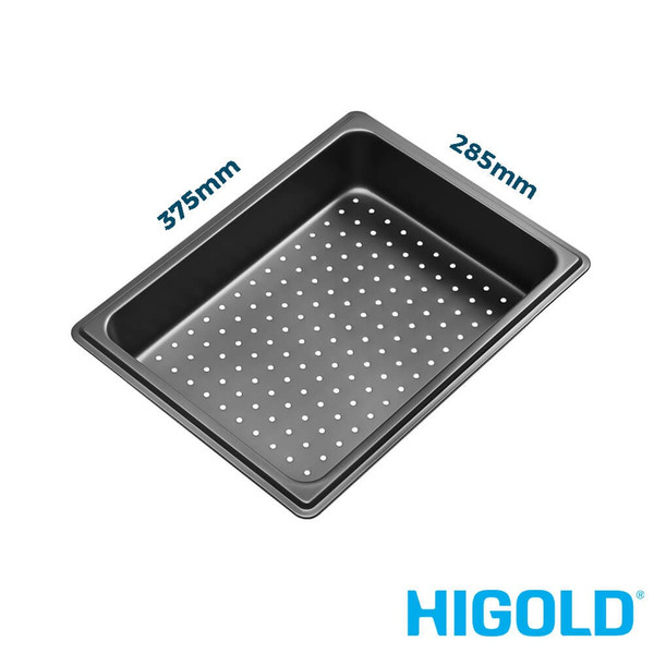 Higold Stainless Steel Nano Coated Colander 375mm PVD Gunblack Kitchen Sink Accessory Melbourne Australia