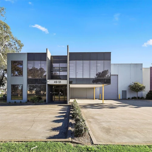 Air Warehouse architectural headquarters entrance view facade