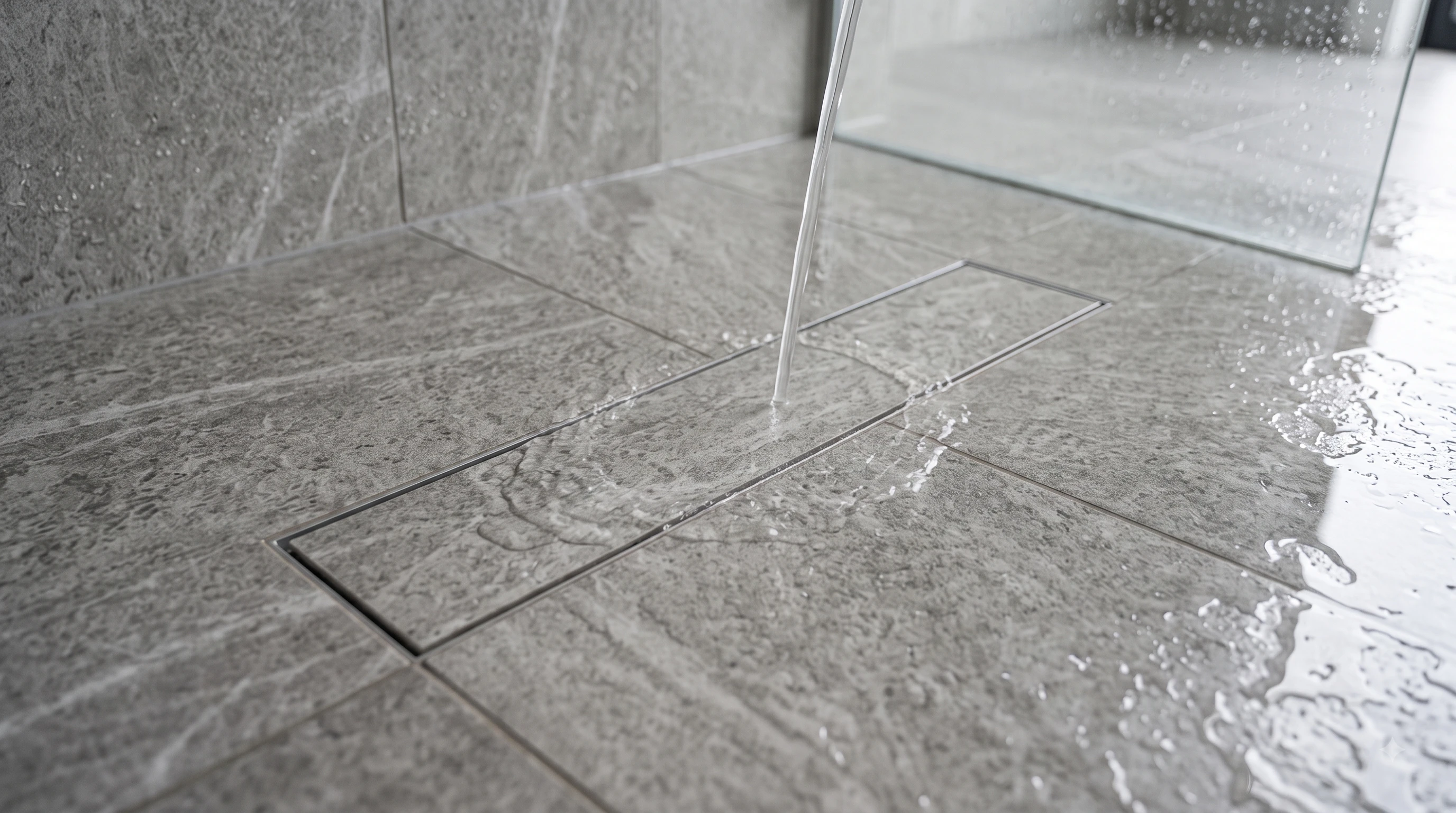 Most invisible shower drain