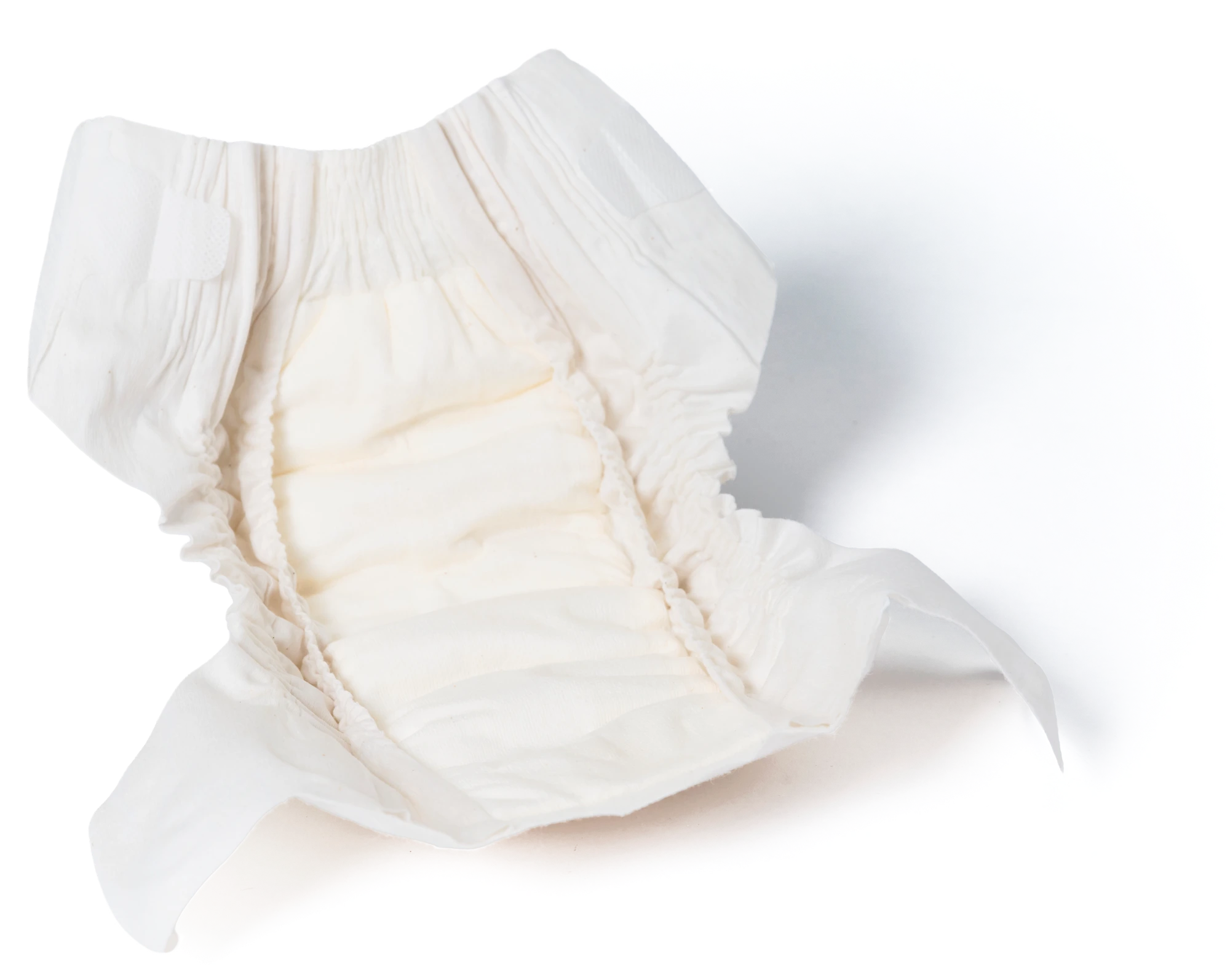 An open change cotton diaper