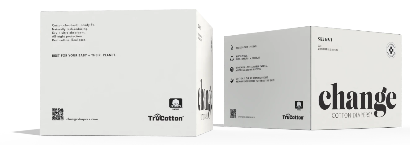 Two change cotton diapers subscription boxes