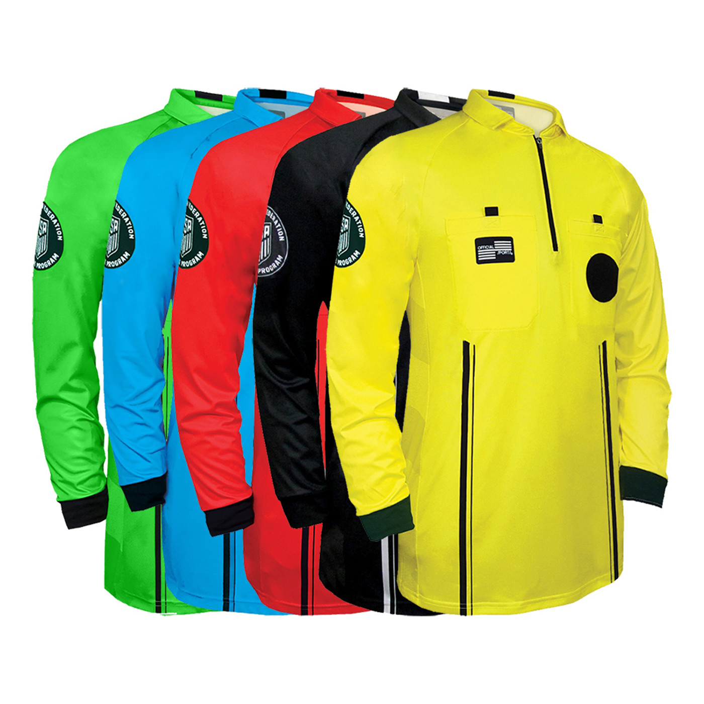 Official Sports Men’s 9071 USSF Pro Long Sleeve Referee Shirt Jersey S 