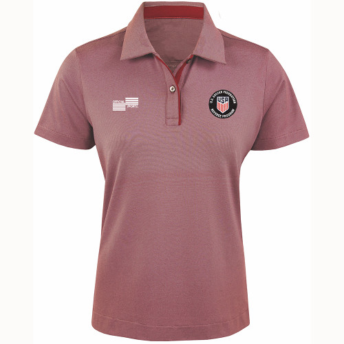 W2416CL USSF Women's Micro Stripe Golf Shirt W2416CL USSF Women's Micro Stripe Golf Shirt