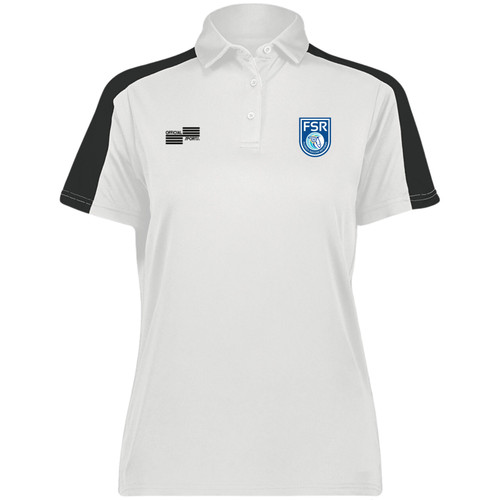 FLW2411 FSR Women's White Block Polo FLW2411 FSR Women's White Block Polo