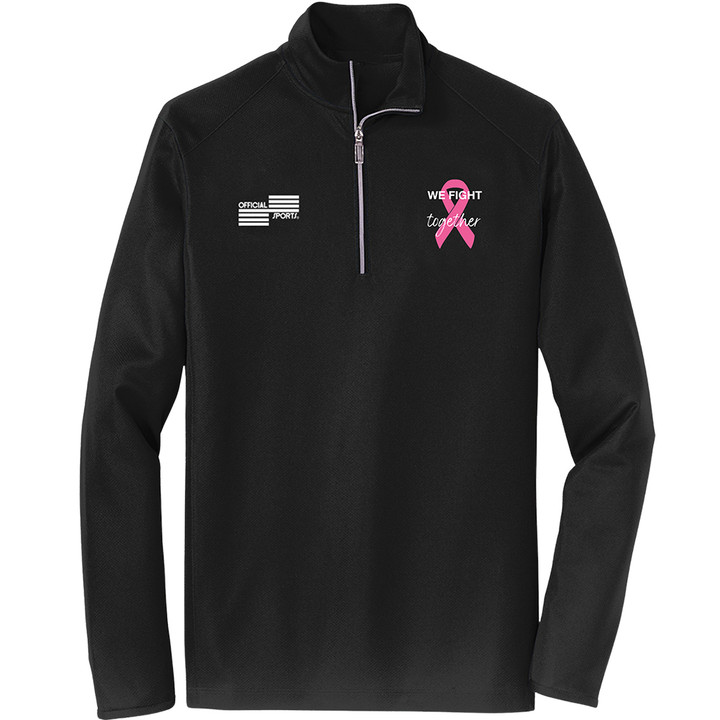 BC2223 Breast Cancer Awareness 1/4 Zip LS T-Shirt