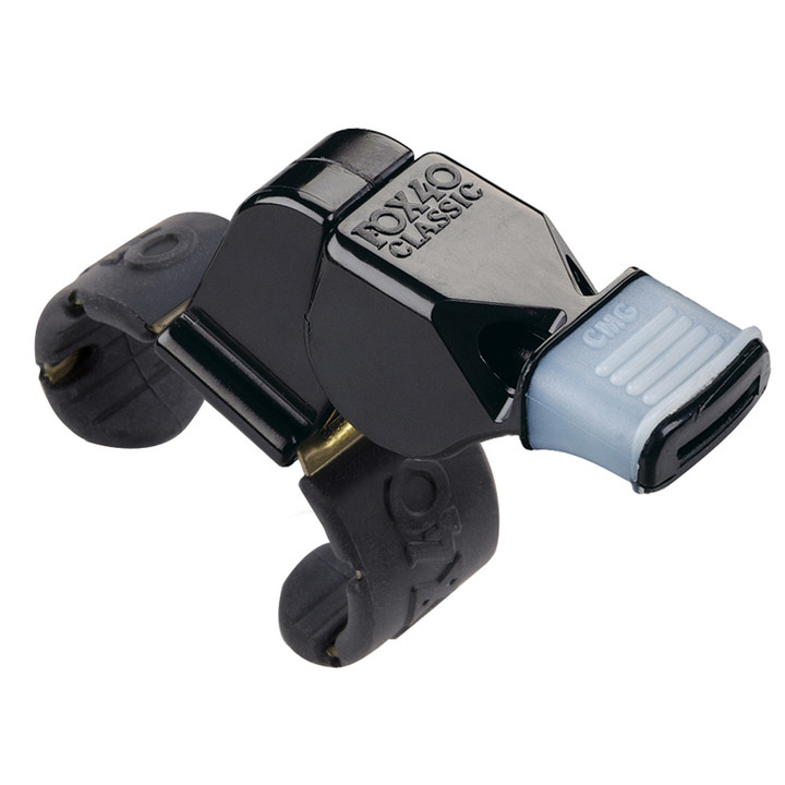 1410MG Fox 40 Black Fingergrip Whistle W/Mouthgrip