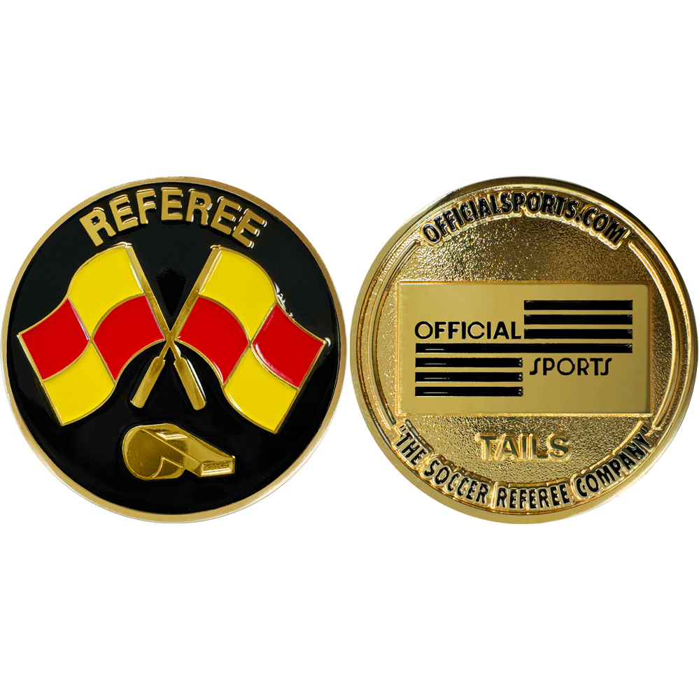 7002 Flag And Whistle Flip Coin - Official Sports International