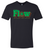 Black Flow Gardens t-shirt with a retro version of the Flow Gardens logo