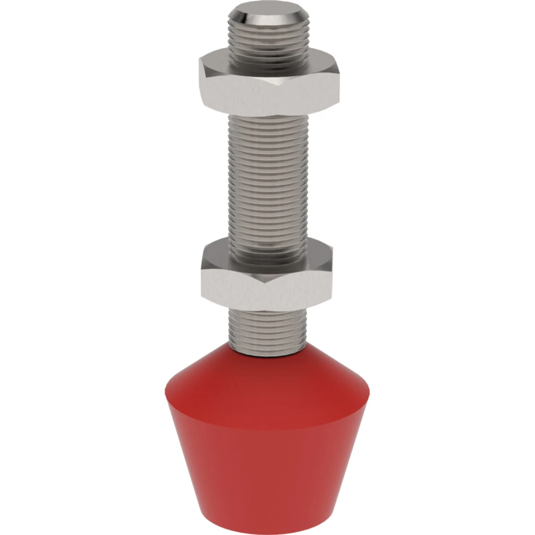 305208-M : Spindel mit Neopren-Kappe, flach - Spannerzubehör