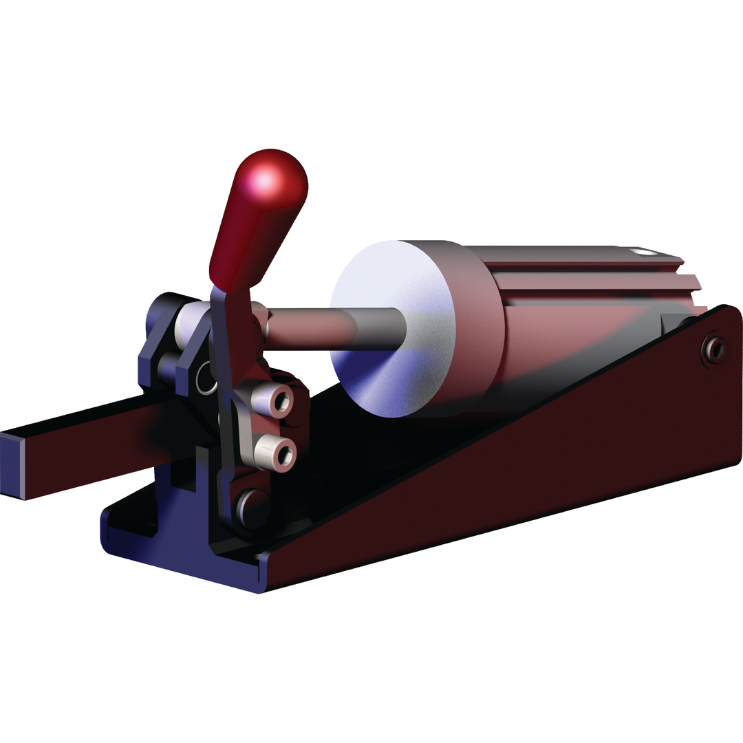8007-EHL - Kraftspanner, pneumatisch, Kniehebel, langlebig, Anschluss G1/8, Handgriff links