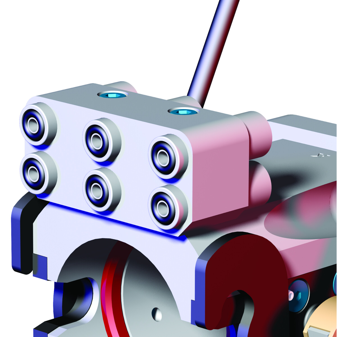CPI-RDN-40-1F-E6-K3-HF - FLANGE HOUSING WITH EXTERNAL 6 PORT HIGH FLOW AIR BLOCK, KEYED K3