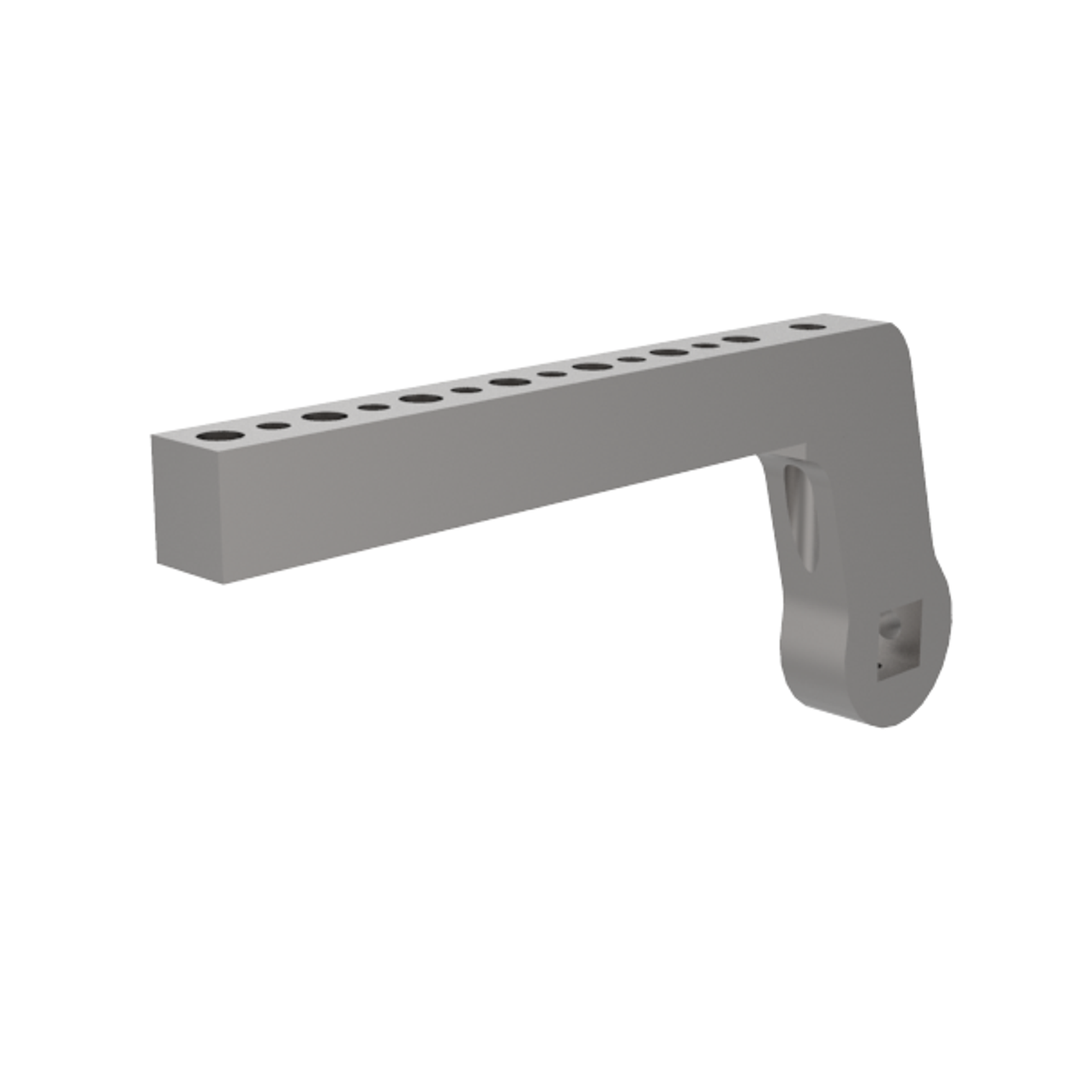 B8JG-1035-1 - Spannarm, seitlich, NAAMS, Länge 255 mm, Durchgangsbohrung 11 mm, mit Befestigungselementen