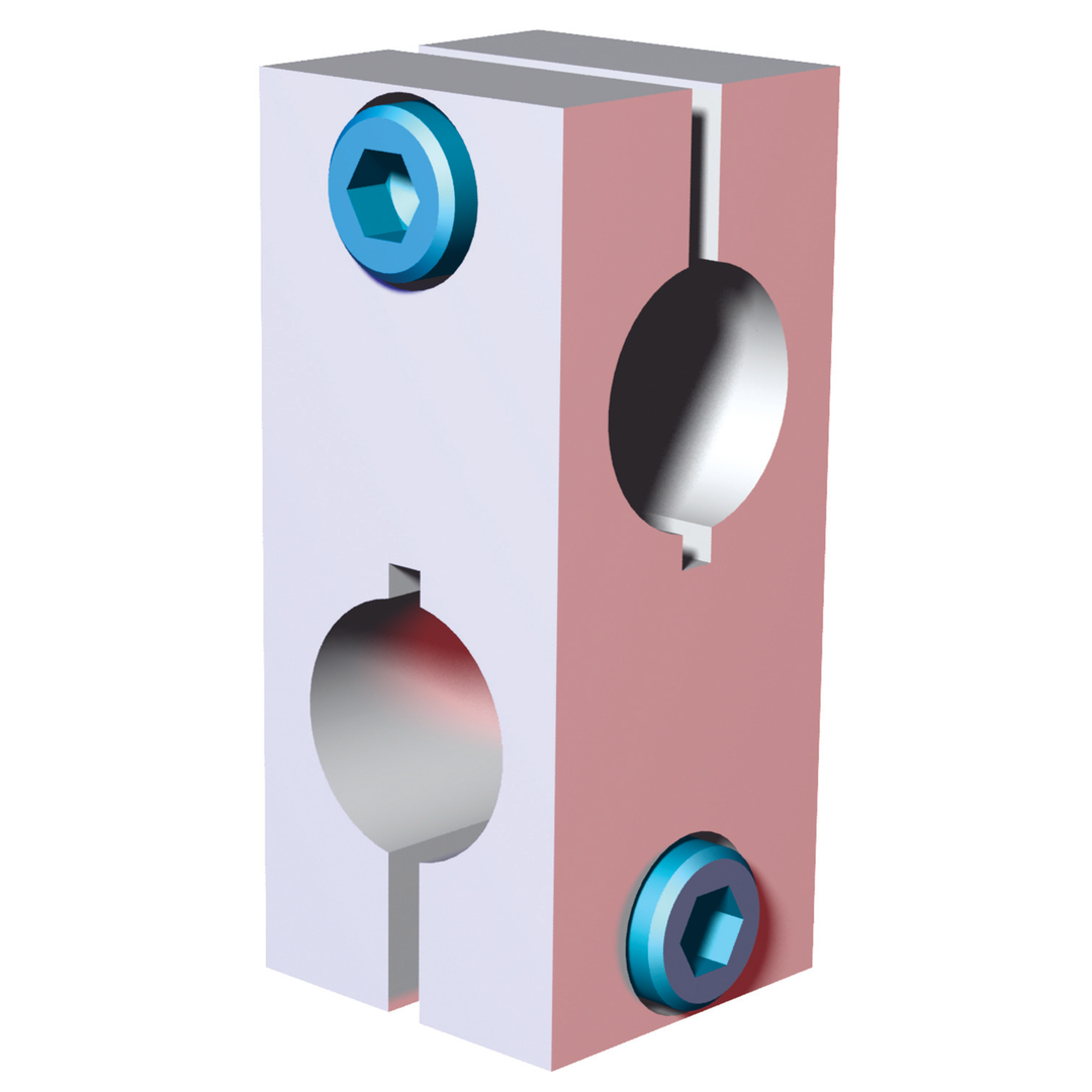 CPI-SC-25-25 - Single Bolt Clampblock 25Mm-25Mm