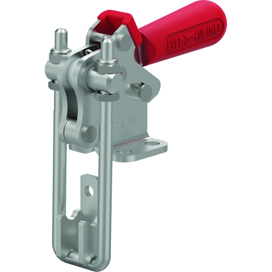 334-RSS-M-50 - Verschlussspanner, vertikal, Zusatzverriegelung, Edelstahl, Haken verlängert